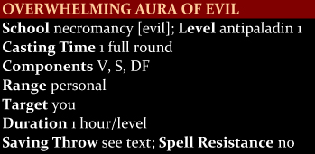 Overwhelming Aura of Evil